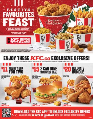 Restaurants offers in Meadow Lake | Festive Favourites Feast in KFC | 2023-11-13 - 2024-01-07