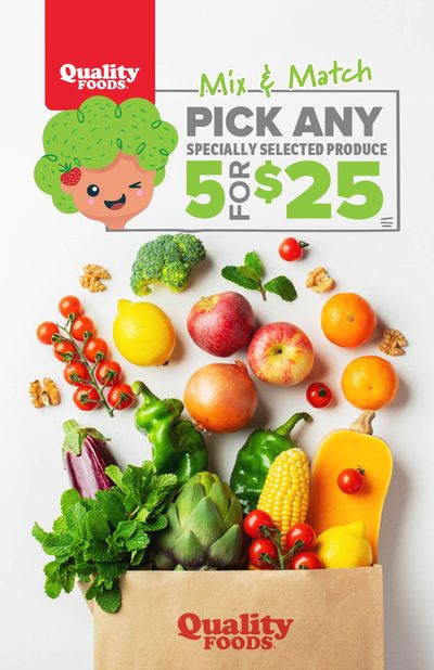 Quality Foods catalogue | Quality Foods 5 for $25 Produce | 2023-12-01 - 2023-12-03