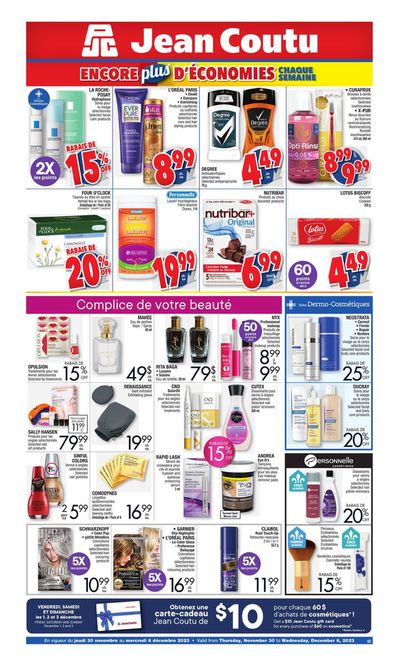 Pharmacy & Beauty offers in Ottawa | More Savings Flyer in Jean Coutu | 2023-11-30 - 2023-12-06
