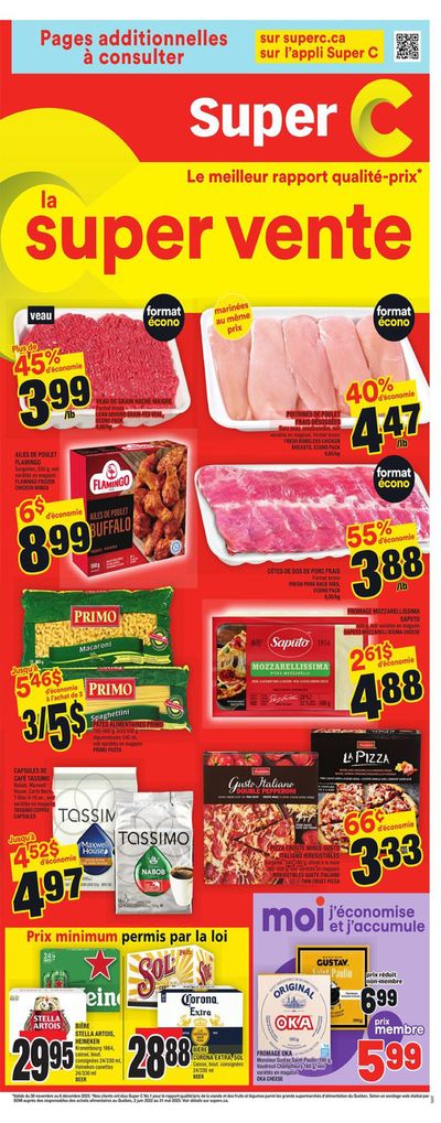 Grocery offers in Montreal | Circulaire in Super C | 2023-12-01 - 2023-12-06