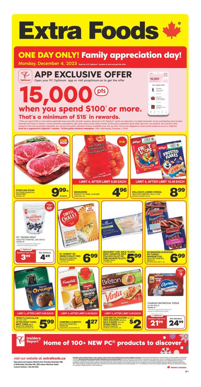 Extra Foods catalogue | Weekly Flyer | 2023-11-30 - 2023-12-06