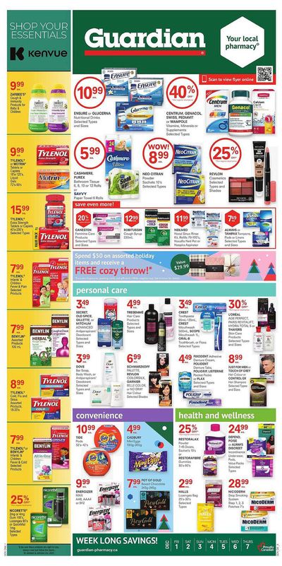 Pharmacy & Beauty offers in Ottawa | Guardian Pharmacy weekly flyer in Guardian Pharmacy | 2023-12-01 - 2023-12-07