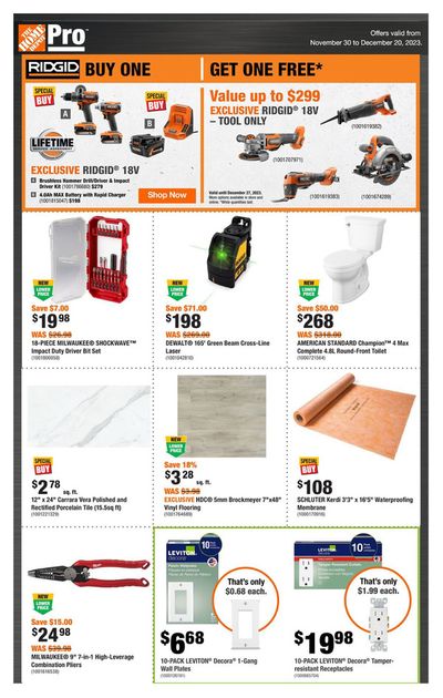 Garden & DIY offers in Vancouver | Pro Flyer_CP in Home Depot | 2023-11-30 - 2023-12-20