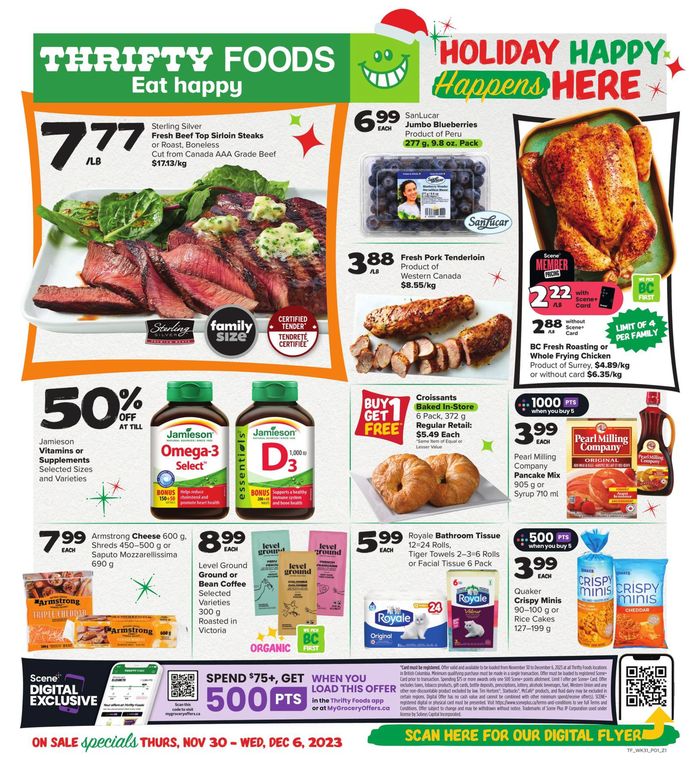Thrifty Foods catalogue | Weekly Flyer | 2023-12-01 - 2023-12-06