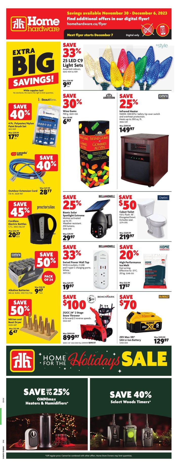 Home Hardware catalogue in Brantford | Home Hardware weekly flyer | 2023-11-30 - 2023-12-06