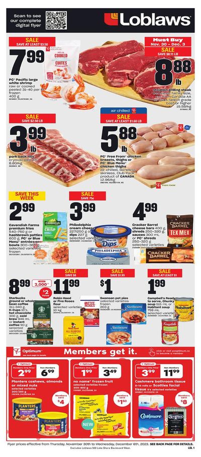 Grocery offers in Ottawa | Weekly Flyer in Loblaws | 2023-11-30 - 2023-12-06