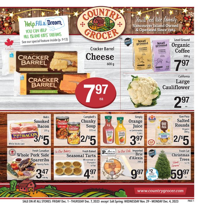 Country Grocer catalogue | Country Grocer Full Flyer | 2023-12-01 - 2023-12-07