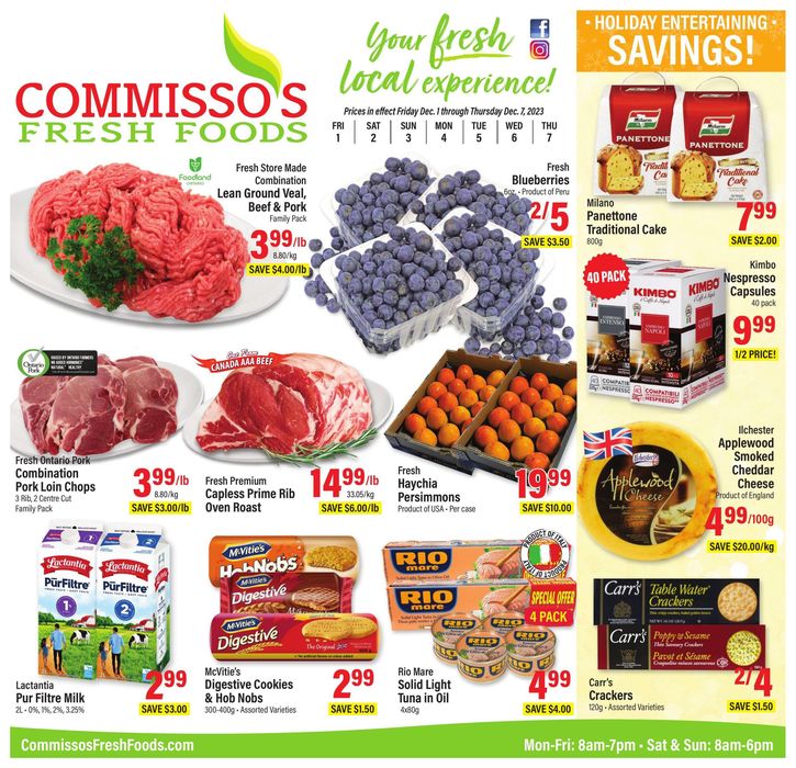 Commisso's Fresh Foods catalogue | Commisso's Fresh Foods weeky flyer | 2023-12-01 - 2023-12-07