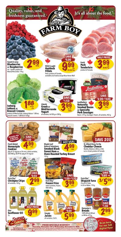 Grocery offers in Ottawa | Farm Boy weekly flyer in Farm Boy | 2023-12-01 - 2023-12-06
