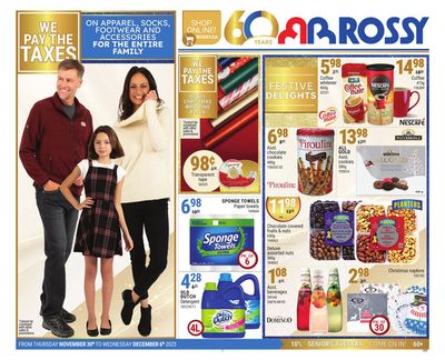 Clothing, Shoes & Accessories offers in Montreal | Weekly Ad in Rossy | 2023-12-01 - 2023-12-06