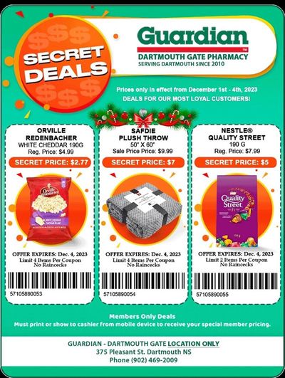 Pharmacy & Beauty offers in Vancouver | Guardian Pharmacy weekly flyer in Guardian Pharmacy | 2023-12-04 - 2023-12-04
