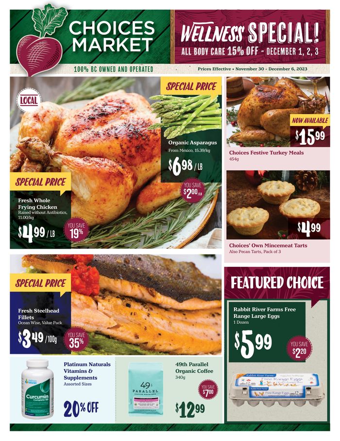 Choices Market catalogue in Kelowna | Choices Market weekly flyer | 2023-12-04 - 2023-12-06