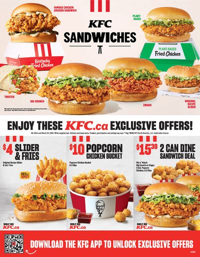 Restaurants offers in Vancouver | KFC NEW MENU in KFC | 2024-01-16 - 2024-03-24