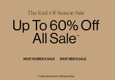 Clothing, Shoes & Accessories offers in Edmonton | Up To 60% Off in Club Monaco | 2024-01-30 - 2024-02-29