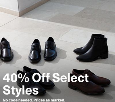Clothing, Shoes & Accessories offers in Winnipeg | 40% Off Selected Items in ECCO | 2024-01-30 - 2024-02-29