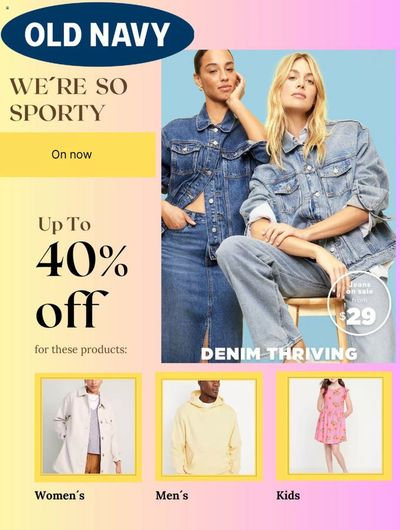 Clothing, Shoes & Accessories offers in Vancouver | Up To 40% Off in Old Navy | 2024-01-30 - 2024-02-23