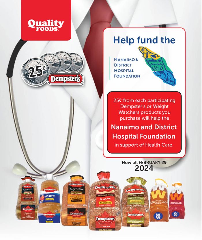 Quality Foods catalogue in Victoria BC | Dempster's - Quality Foods Community Health Fund | 2024-02-02 - 2024-02-29