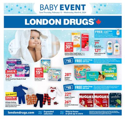 Pharmacy & Beauty offers in Edmonton | Baby Event in London Drugs | 2024-02-15 - 2024-03-06