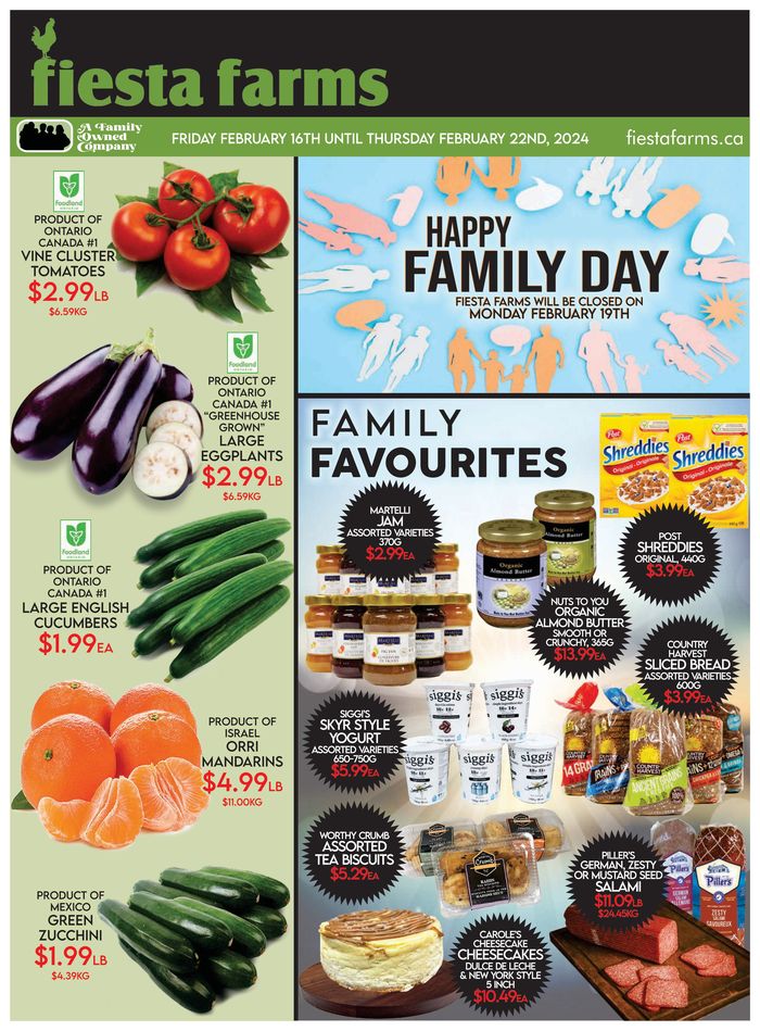 Fiesta Farms catalogue in Toronto | Family Day Flyer | 2024-02-16 - 2024-02-22