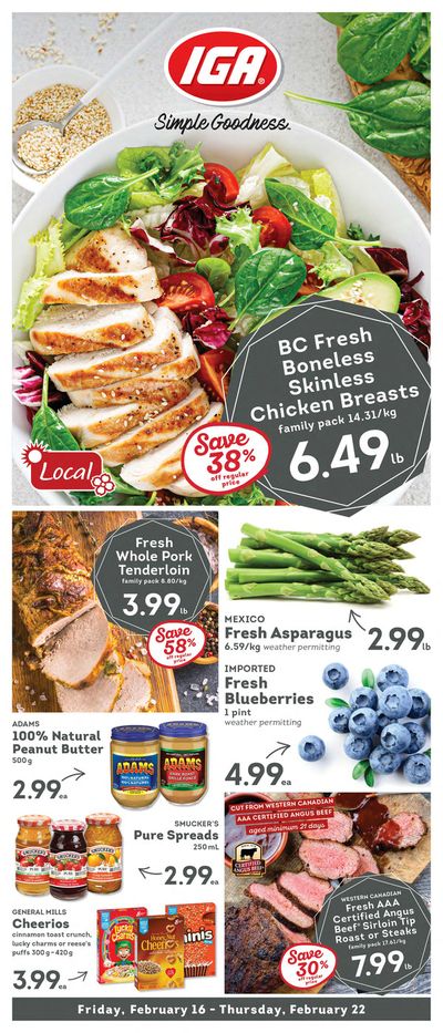 Grocery offers in Vancouver | IGA Simple Goodness in Market Place IGA | 2024-02-16 - 2024-02-22
