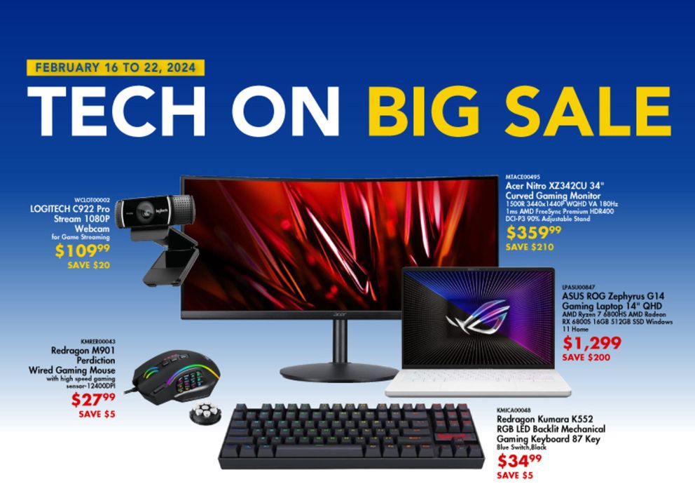 Canada Computers catalogue in Montreal | Tech On Big Sale | 2024-02-19 - 2024-02-22