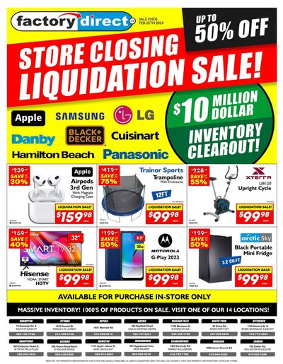 Factory Direct catalogue in Kitchener | Liquidation Sale | 2024-02-19 - 2024-02-25