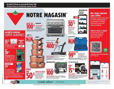 Canadian Tire catalogue in Saint-Jean-sur-Richelieu | Notre Magasin | 2024-02-22 - 2024-02-28