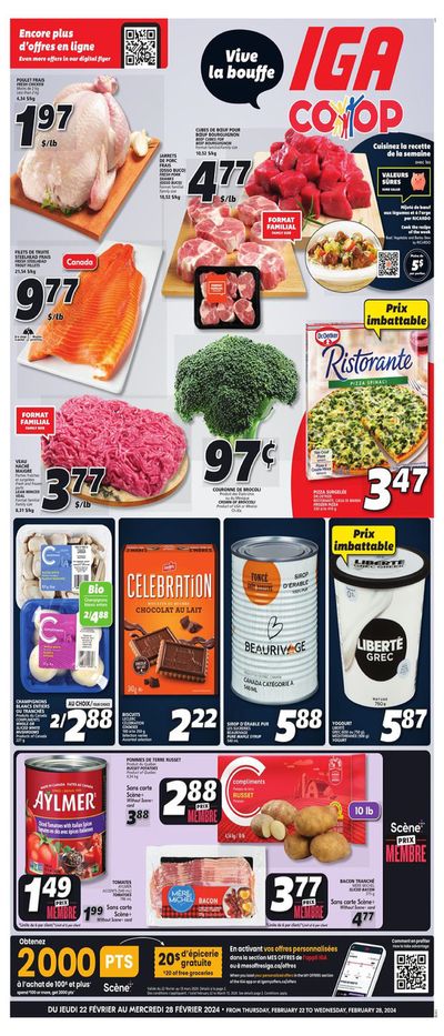 Grocery offers in Gatineau | IGA Coop Vive la Bouffe in IGA Extra | 2024-02-22 - 2024-02-28