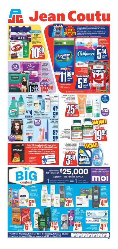 Pharmacy & Beauty offers in Montreal | The Big Contest in Jean Coutu | 2024-02-22 - 2024-02-28