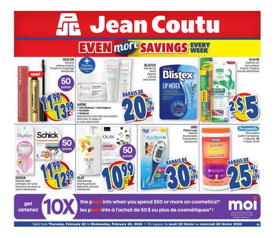 Pharmacy & Beauty offers in Montreal | Even More Savings Flyer in Jean Coutu | 2024-02-22 - 2024-02-28