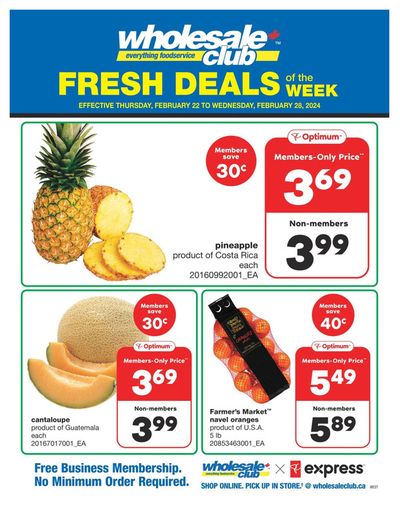 Grocery offers in Mississauga | Wholesale Club Fresh Deals in Wholesale Club | 2024-02-22 - 2024-02-28
