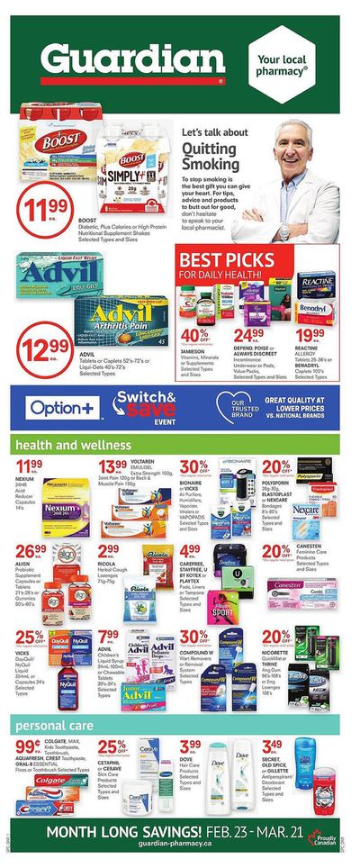 Pharmacy & Beauty offers in Mississauga | Month Long Savings in Guardian Pharmacy | 2024-02-23 - 2024-03-21