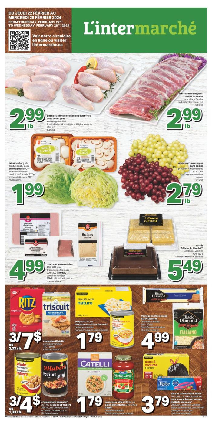 L'Intermarché catalogue in Sherbrooke QC | Circulaire hebdomadaire | 2024-02-22 - 2024-02-28