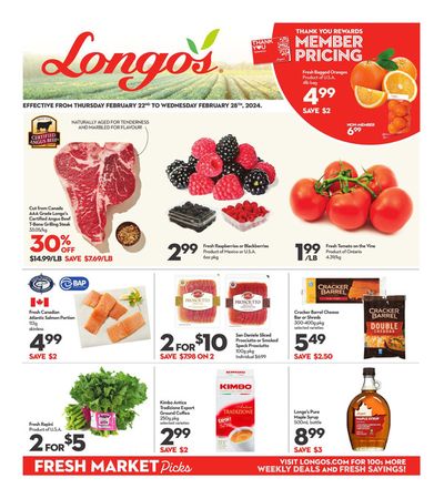 Grocery offers in Toronto | Fresh Market Picks in Longo's | 2024-02-22 - 2024-02-28