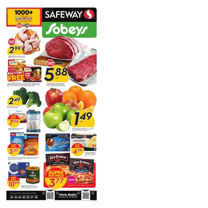 Safeway catalogue in Winnipeg | Safeway Sobeys Price Locked | 2024-02-22 - 2024-02-28