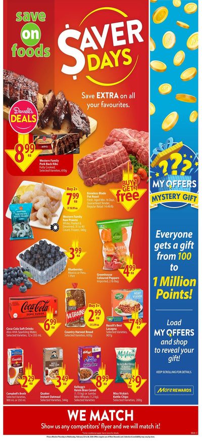 Grocery offers in Edmonton | Save on Foods Saver Days in Save on Foods | 2024-02-22 - 2024-02-28