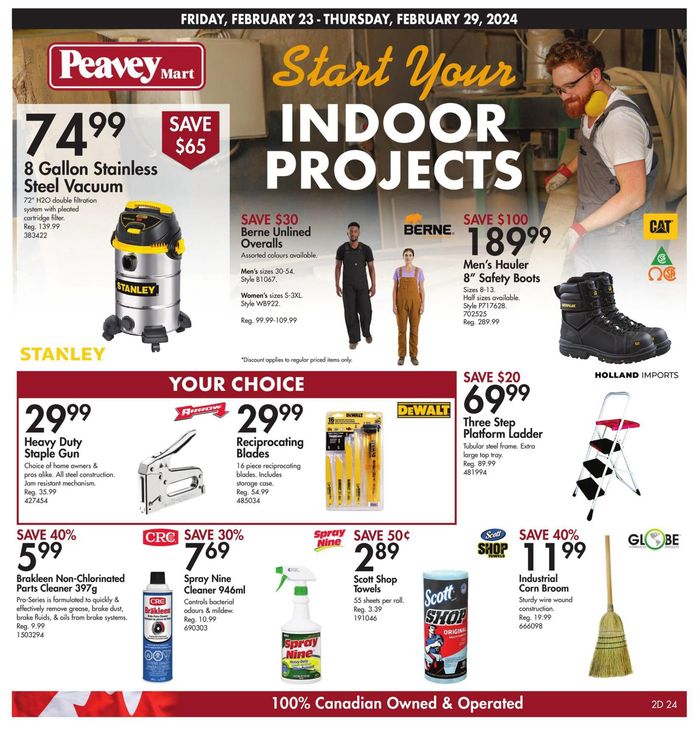 Peavey Mart catalogue in Kitchener | Indoor Projects Deals | 2024-02-23 - 2024-02-29