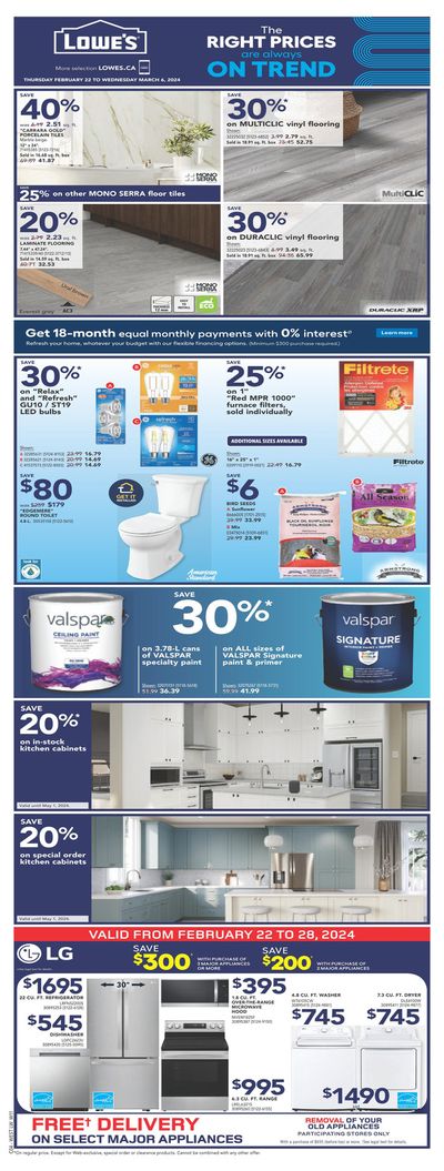 Lowe's catalogue in Sarnia | The Right Prices | 2024-02-23 - 2024-03-06