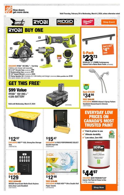 Home Depot catalogue in Oakville | Weekly Flyer_CP | 2024-02-29 - 2024-03-06