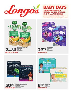 Longo's catalogue | Baby Flyer | 2023-10-03 - 2024-01-04
