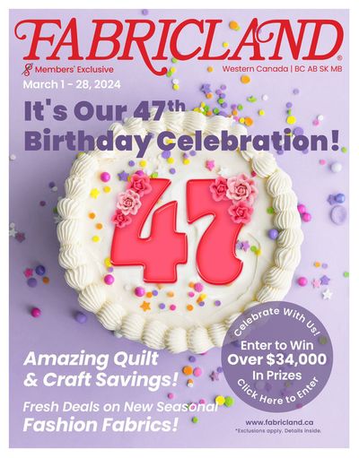 Fabricland catalogue in Stratford | West Flyer | 2024-03-01 - 2024-03-28