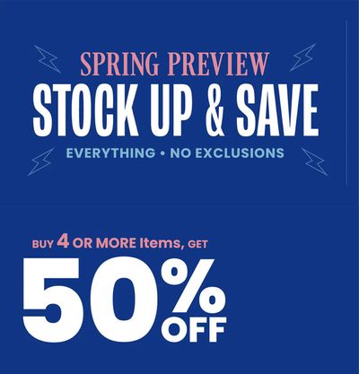 Clothing, Shoes & Accessories offers in Sarnia | Buy 4 or More & Get 50% Off in Bluenotes | 2024-03-04 - 2024-04-04