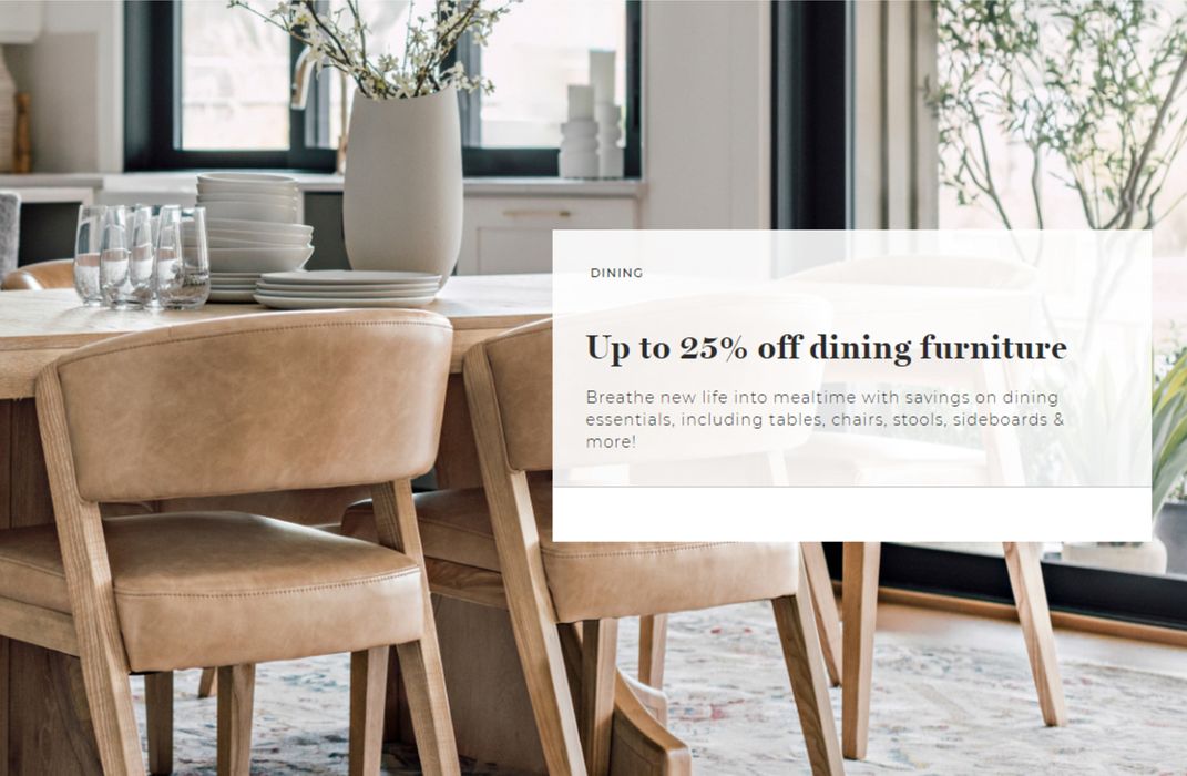 Urban Barn catalogue in Toronto | Up to 25% off dining furniture | 2024-03-04 - 2024-04-04
