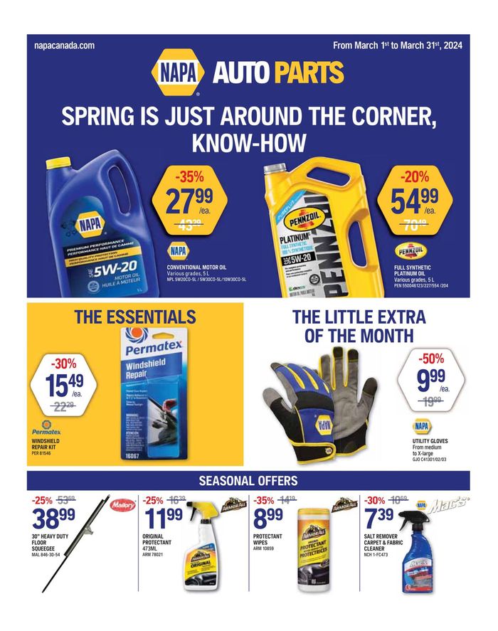 NAPA Auto Parts catalogue in Guelph | Flyer | 2024-03-01 - 2024-03-31