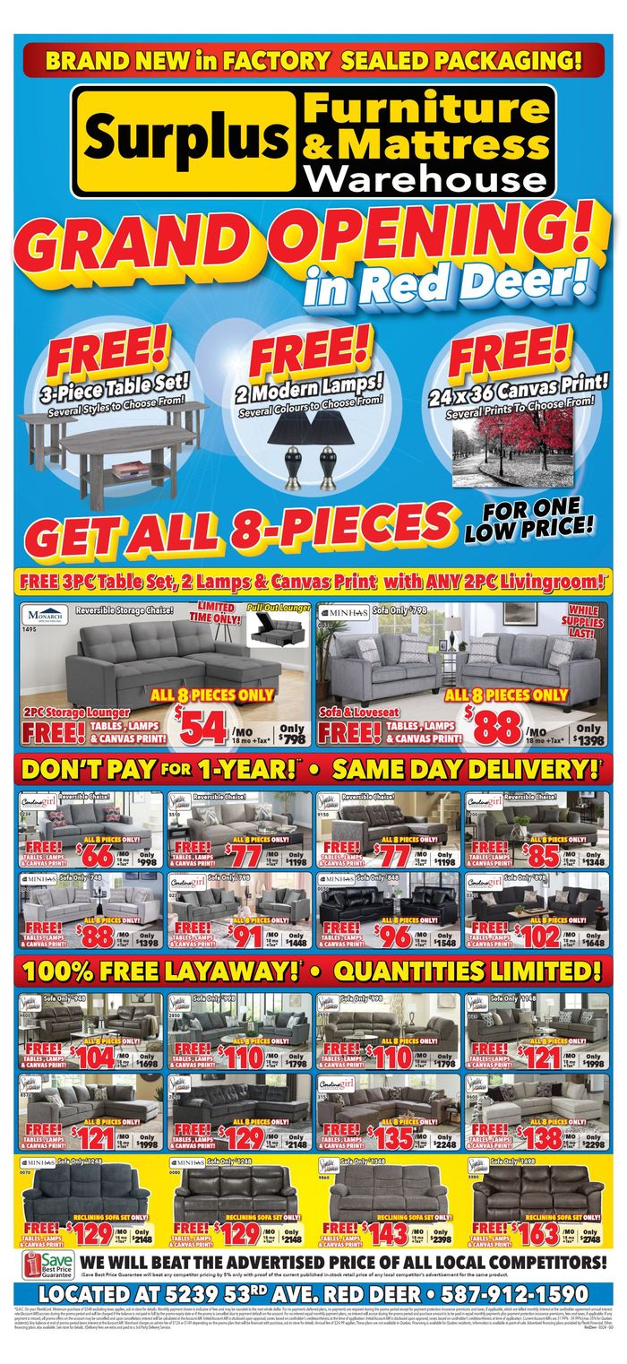 Surplus Furniture catalogue in St. Catharines | Grand Opening In Red Deer | 2024-03-18 - 2024-04-07