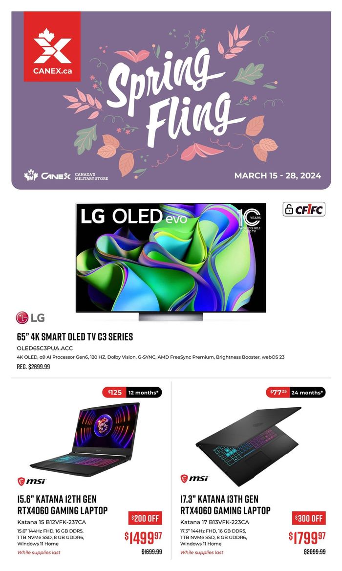 Canex catalogue in Happy Valley-Goose Bay | Spring Fling | 2024-03-18 - 2024-03-28