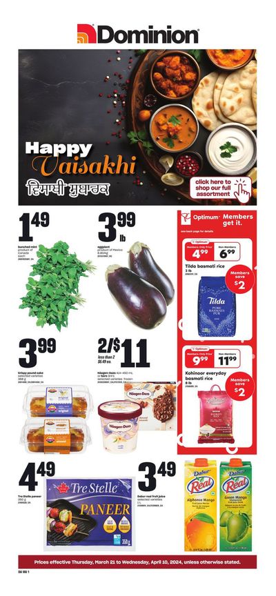 Grocery offers in St. John's | Happy Vaisakhi in Dominion | 2024-03-21 - 2024-04-10