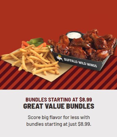 Restaurants offers in Windsor (Ontario) | BUNDLES STARTING AT $8.99 in Buffalo Wild Wings | 2024-03-20 - 2024-04-03
