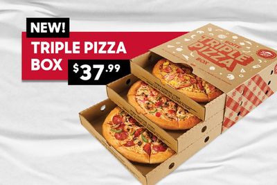 Restaurants offers | New Triple Pizza Box in Pizza Hut | 2024-03-20 - 2024-04-03