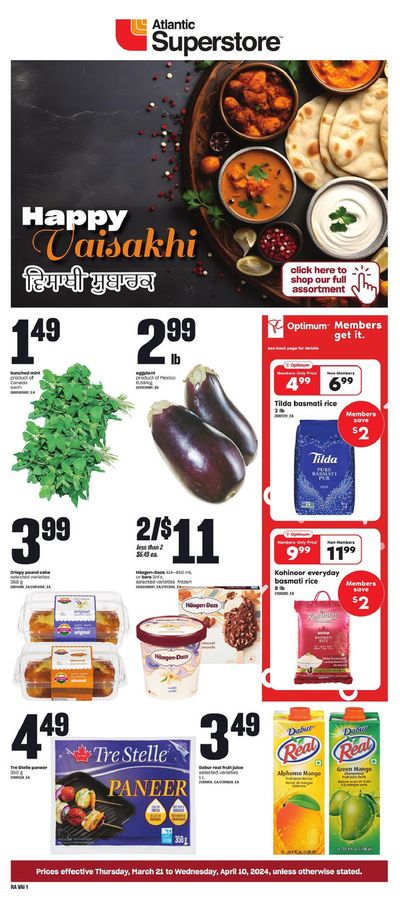 Grocery offers in Miramichi | Happy Vaisakhi in Atlantic Superstore | 2024-03-21 - 2024-04-10